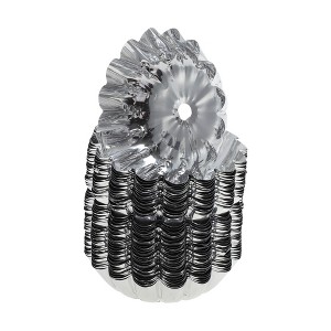 Unique Bargains Cupcake Liners Small Chrysanthemum Shape Disposable Egg-tart Cups Aluminum Foil Silver Tone 50 Pcs - 1 of 4