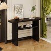 Whisen Elegant Minimalist Console Table with Rounded Edges and Sturdy Shelf - 2 of 4