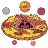 Men's Design By Humans Pizza Ufo By fathi_dhia T-Shirt - 2 of 4