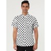 Lars Amadeus Men's Short Sleeves Polka Dots Button Down Dress Shirt - 3 of 4