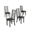 SKRAN Metal Dining Chairs Set, Steel Legs and PU Leather Seats, High Back Armless Dining Chairs, for Kitchen, Living Room - 2 of 4