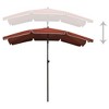 vidaXL Garden Parasol with Pole 78.7"x51.2" Terracotta - 4 of 4