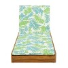 Christopher Knight Home Klayton Outdoor Acacia Wood Adjustable Chaise Lounge with Water-Resistant Cushion and Slatted Base (Set of 4) - 4 of 4