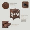 21" Bridgton Square Wood End Table with Drawer Cherry - Alaterre Furniture - 2 of 4
