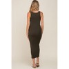 PinkBlush Olive Ribbed Basic Maternity Maxi Dress - 3 of 4