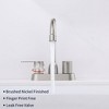 Silver Dual-Handle Centerset Bathroom Sink Faucet, Ideal for RVs and 3-Hole Installations - 2 of 4