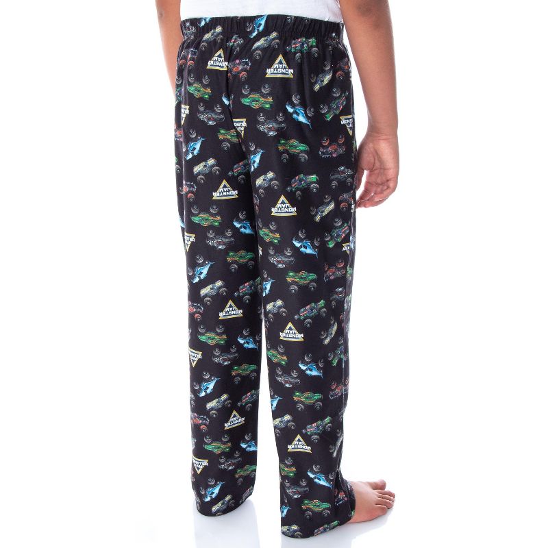 Monster Jam Boys' Monster Truck Allover Pattern Sleep Pajama Pants, 3 of 5