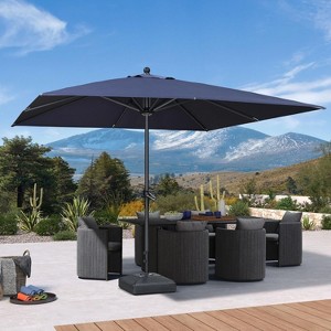 PURPLE LEAF Patio Umbrella Outdoor Table Umbrella Aluminum Frame Market Umbrella Sun Umbrella with 8 Sturdy Ribs - 1 of 4