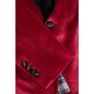 OppoSuits Deluxe Men's Dinner Jacket - Tuxedo Suit Blazer - Burgundy Red - Size 42 — фото 7