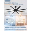 84in Ceiling Fans with Remote Control, Industrial Large Modern Ceiling Fans for Indoor Outdoor, Black - 3 of 4