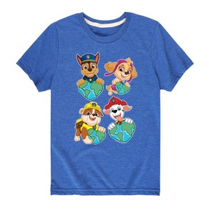 Boys' - Paw Patrol - Heart Earth Short Sleeve Graphic T-Shirt - 1 of 4