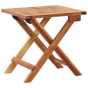 vidaXL Folding Patio Coffee Table 15.7 in.x15.7 in.x15.7 in. Solid Acacia Wood - 1 of 4