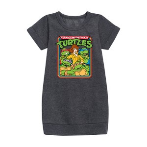 - Teenage Mutant Ninja Turtles - Retro Group April Graphic Short Sleeve Fleece Dress - 1 of 3