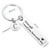 Unique Bargains Stainless Steel Personalized Durable Keychain with Gift Box 1 Set - 2 of 4