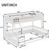 Twin XL/Full XL/Queen Over Queen Bunk Bed with Ladder and Guardrails, Convertible into Two Separate Beds, White/Natural - ModernLuxe - 4 of 4