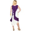 LA LEELA Women's Summer Vacation Casual Short Swing Dress Loose A Line House Wear Beach Dresses Large/X Large White, Tie Dye Design - 4 of 4