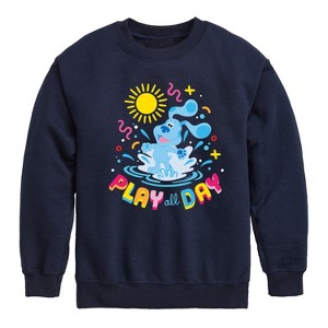 Boys' - Blue's Clues & You! - Play Day Graphic Long Sleeve Fleece Sweatshirt - 1 of 3