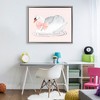 Stupell Industries White Swan with Pink Ribbon Floating Frame Canvas Art - 3 of 4