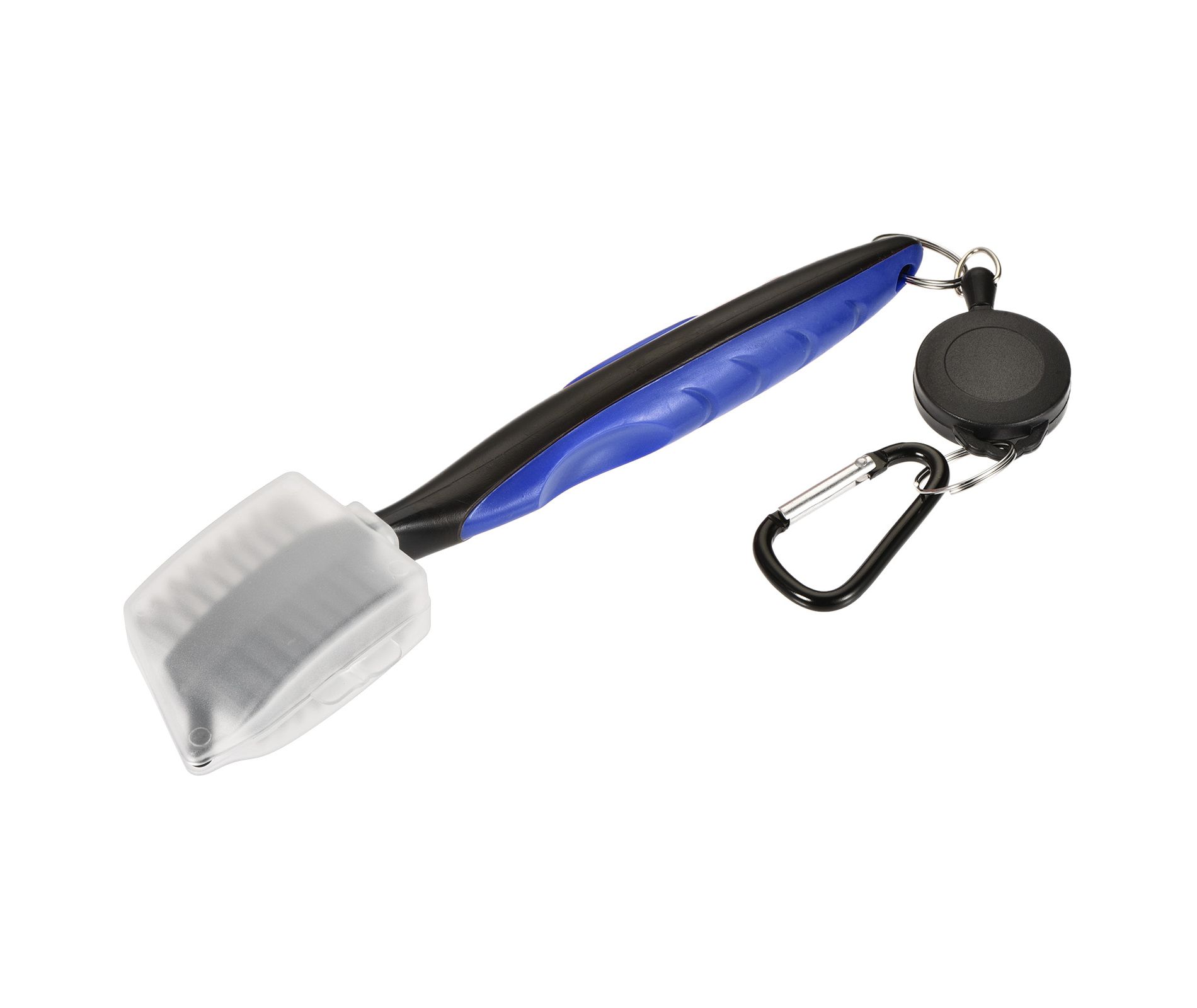 Unique Bargains Double-Sided Retractable Golf Club Brush with Brush Protective Shell Blue