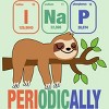 Girl's Design By Humans Funny Science Sloth i Nap Periodic Sloths Lovers By yargic T-Shirt - 2 of 3