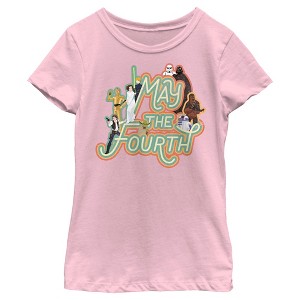 Girl's Star Wars May the Fourth Classic Characters T-Shirt - 1 of 4