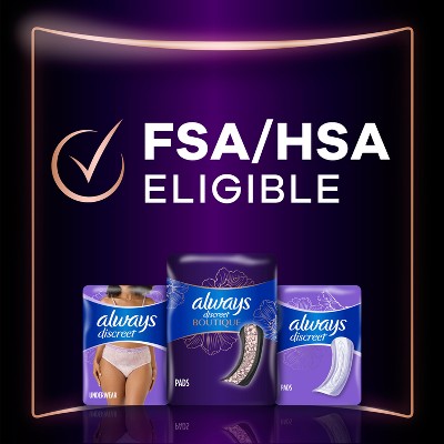 Always Discreet Boutique 5 Drops Incontinence Pads - Heavy - Long Length - 84ct