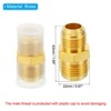 Unique Bargains Air Gas Line Refrigeration HVAC Brass SAE 45 Degree Hose Pipe Flare Connectors Gold - 2 of 4