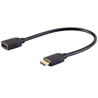 Monoprice High Speed HDMI Extension Cable - 3 Feet - Black, 48Gbps, Ultra 8K, Dynamic HDR, eARC - DynamicView Series