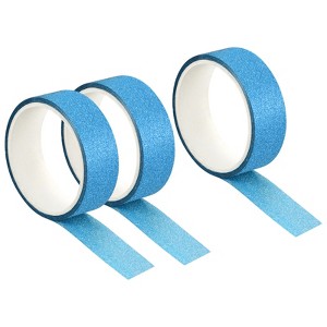 Unique Bargains Adhesive Decorative DIY Arts Gift Wrapping Craft Glitter Tape 3 Pcs - 1 of 4