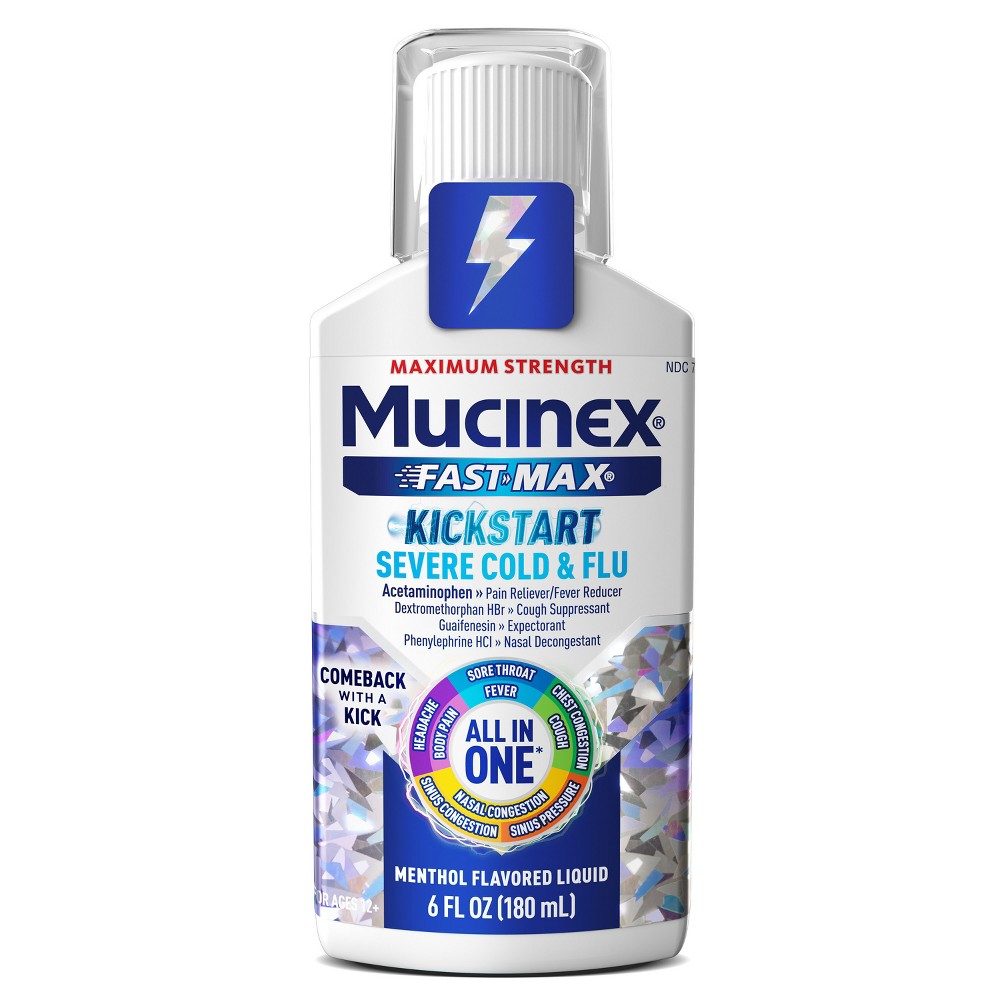Mucinex Fast-Max Kickstart Adult Liquid Cold & Flu Treatment - 6oz