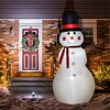 HOMCOM Christmas Inflatable Snowman, Outdoor Blow-Up Yard Decoration with LED Lights Display - 2 of 4