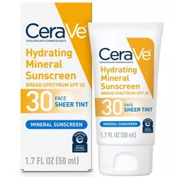 CeraVe 100% Mineral Tinted Face Sunscreen - SPF 30 - 1.7 fl oz