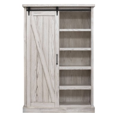 Avondale Farmhouse 48" White Adjustable Door Bookcase