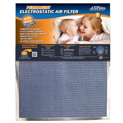 Air-Care 20" x 20" x 1" Permanent Washable Electrostatic Air Filter