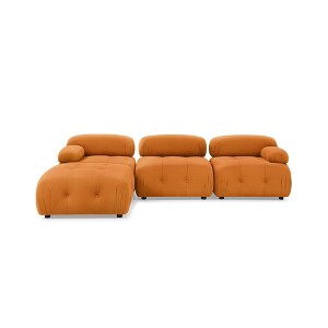 NicBex Upholstered Modular Sectional Sofa L-Shaped Modern Comfy Sofa Couch with Button Tufted Designed and Reversible Ottoman for Living Room - 1 of 4