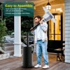 Outdoor Patio Heater with Round Cover, Portable Propane Heater with Removable Wheels & Stable Sandbox, for Patio, Deck, Camping, Grey - 4 of 4