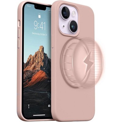 Entronix Case Magnetic Compatible Silicone Case Designed for Apple iPhone 14, iPhone 13 Liquid Case, Shockproof with Wireless Charging Built
