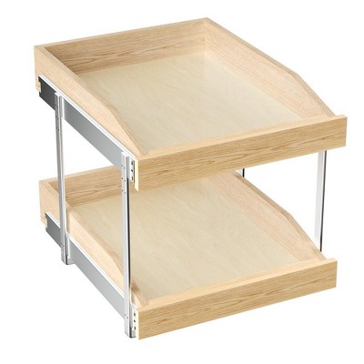LOVMOR 2 Tier Pull Slide Out Cabinet Organizer , Cabinet Drawer Organizer with U Bracket, Pull Out Drawer for Kitchen Cabinet