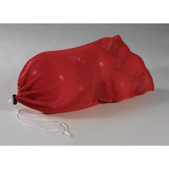 Sportime Heavy-Duty Mesh Storage Bag, 24 x 36 Inches, Red