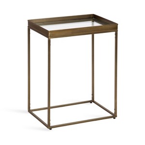 Kate and Laurel Lonsdale Rectangle End Table, 18x12x24, Gold - 1 of 4