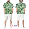 LA LEELA Men's Hawaiian Shirt with Pocket Beach Shirts Casual Button Up Short Sleeve Shirts for Men Funny M Trees Fern, Green - image 3 of 4