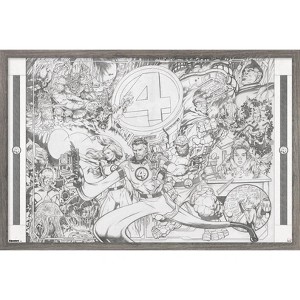 Trends International Marvel Sketch - Fantastic Four Universe Framed Wall Poster Prints - 1 of 4