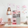 Teamson Kids Little Chef Florence Classic Interactive Play Kitchen with Accessories and Storage Space, Pink - 2 of 4