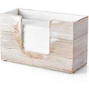 Wooden Paper Towel Dispenser for Countertop, Multifold Holder for C-Fold & Z-Fold Paper Towels - 1 of 4