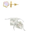 Adornia 14k Gold Plated Clover Stud Earrings - 3 of 4