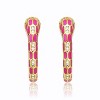 Guili Pink Python Snake C-Hoop Earrings in 14k Gold Plating with Cubic Zirconia & Enamel, A Chic & Unique Accessory for Everyday Fierceness - 3 of 3