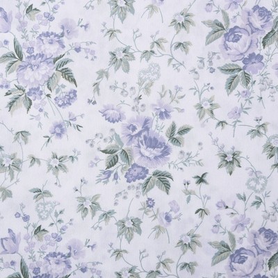Lilian Lilac Floral Cotton King Sheet Set
