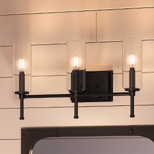 Urban Ambiance Luxury Contemporary Bath Light 11.5''H x 22.125''W,  Midnight Black Finish,  Parkes Collection, UHP4230 - 1 of 4