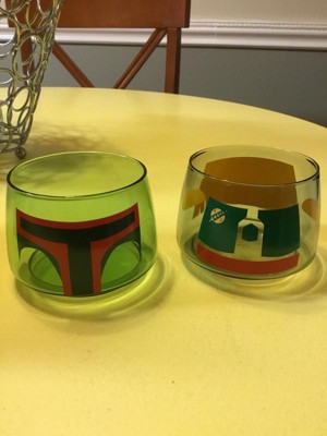 JoyJolt Character Stackable Star Wars Drinking Glasses. 8oz  Grogu Tumbler Glass Set of 2 with Head and Body! Fun Lowball Glasses, Star  Wars Stuff and Star Wars Collectibles for Adults