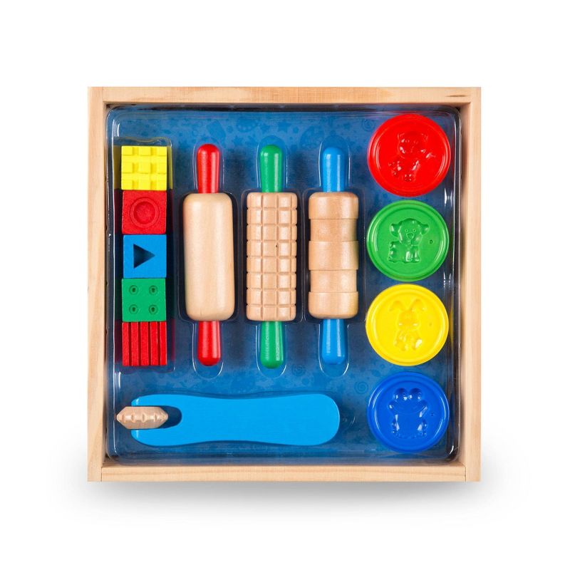 Melissa &#38; Doug Shape, Model, and Mold Clay Activity Set - 4 Tubs of Modeling Dough and Tools, 4 of 13